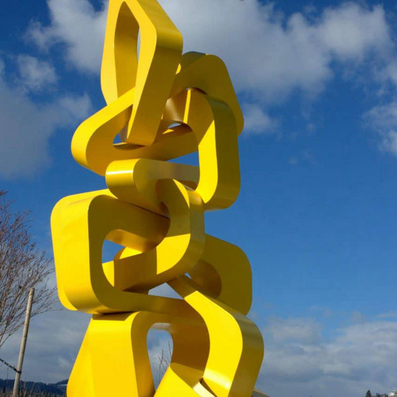 Sculpture Project Commission - Large Project - 5 Painted Surface Stainless Steel Sculpture