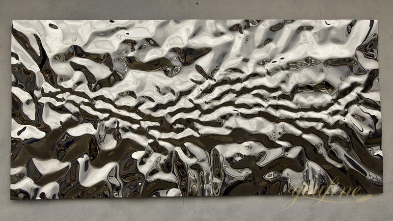 Stainless Steel Artwork for Walls Water Ripple Sculpture Design