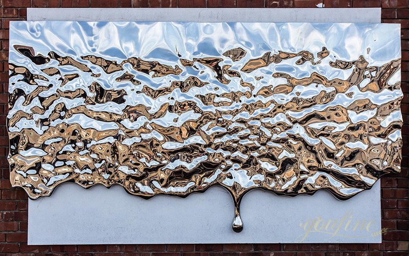 Stainless Steel Artwork for Walls Water Ripple Sculpture Design