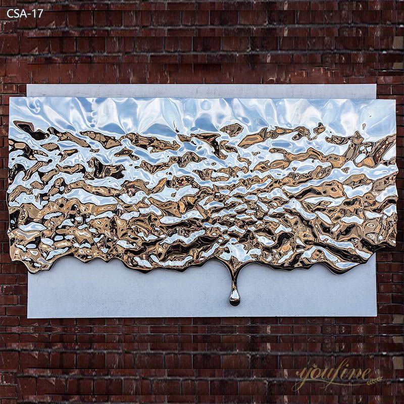 Stainless Steel Artwork for Walls Water Ripple Sculpture Design