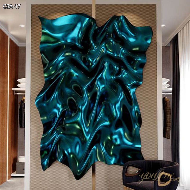 Stainless Steel Artwork for Walls Water Ripple Sculpture Design CSA-17 - Hotel Lobby - 4