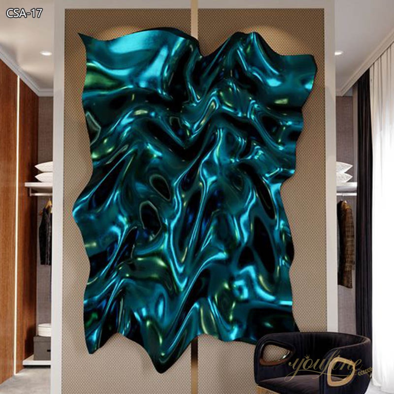 Stainless Steel Artwork for Walls Water Ripple Sculpture Design