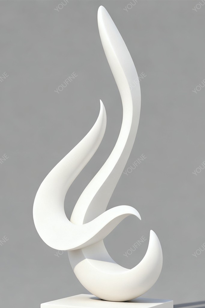 abstract stainless steel outdoor sculpture