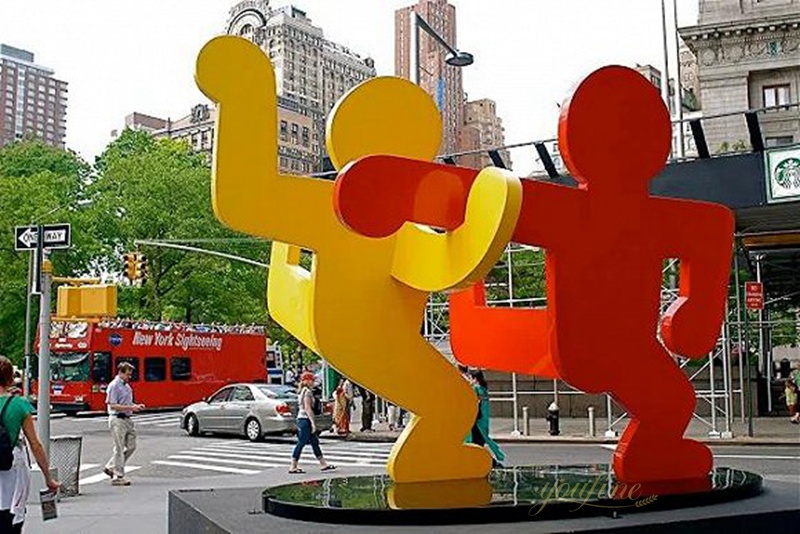 colorful modern sculpture for outdoor city