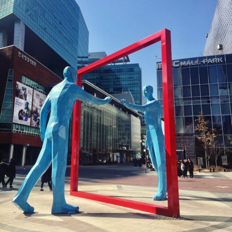 colorful modern sculpture for outdoor city