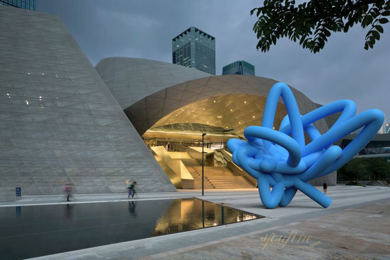 Stainless Steel Giant Modern Sculpture for Urban City CSA-11 - Garden Metal Sculpture - 8