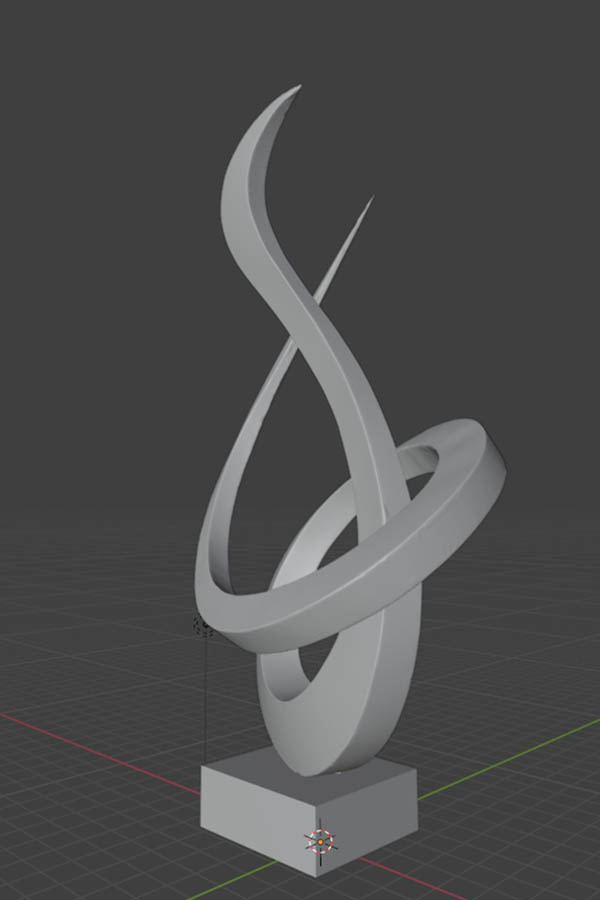 growth metal abstract sculpture