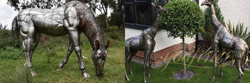 large metal animal sculptures