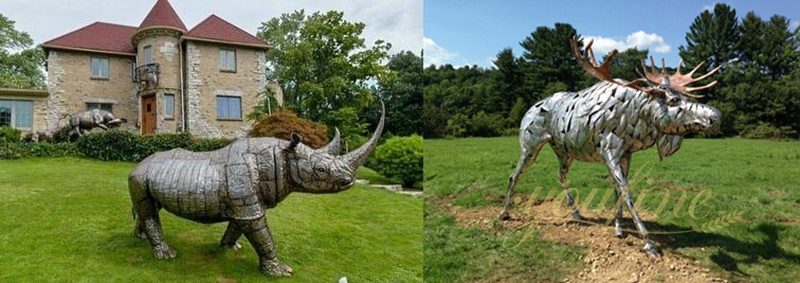 large metal animal sculptures