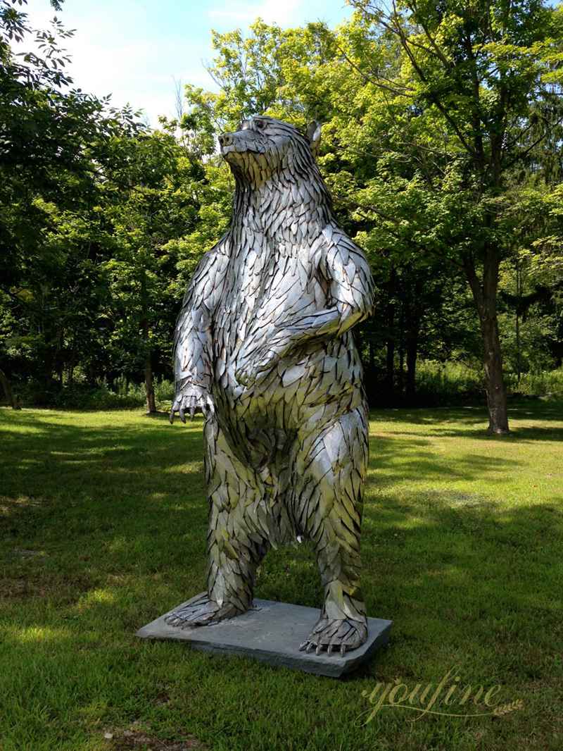 Large Art Metals Bear Sculpture for Outdoor CSA-12 - Aluminum Sculpture - 2