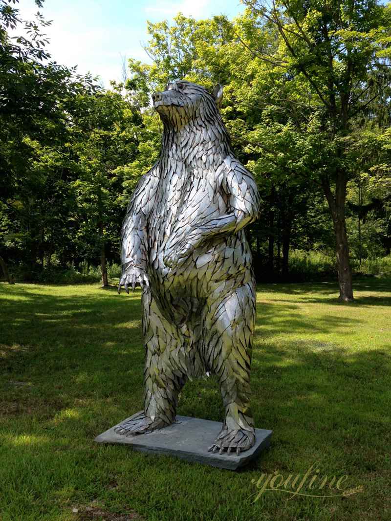 Large Art Metals Bear Sculpture for Outdoor CSA-12