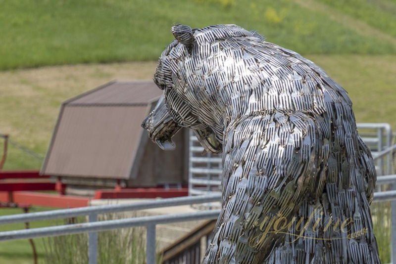 Large Art Metals Bear Sculpture for Outdoor CSA-12 - Aluminum Sculpture - 4