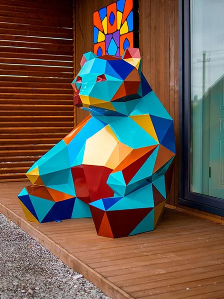 Geometric bear Sculpture (2)