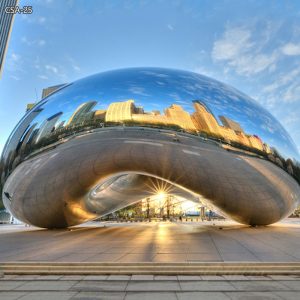 Stainless Steel Silver Bean Cloud Gate Sculpture for Outdoor