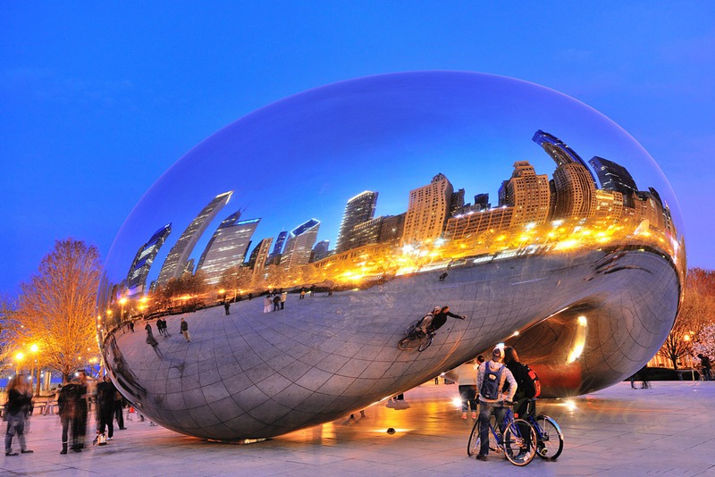 Stainless Steel Silver Bean Cloud Gate Sculpture for Outdoor