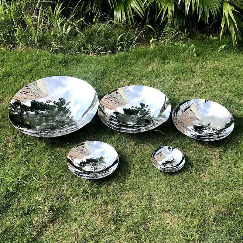 Disk Design Mirror Stainless Steel Sculpture for Lawn - Garden Metal Sculpture - 2