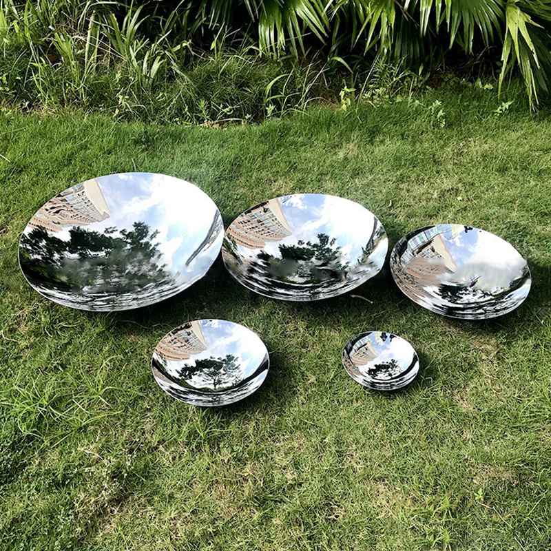 Disk Design Mirror Stainless Steel Sculpture for Lawn