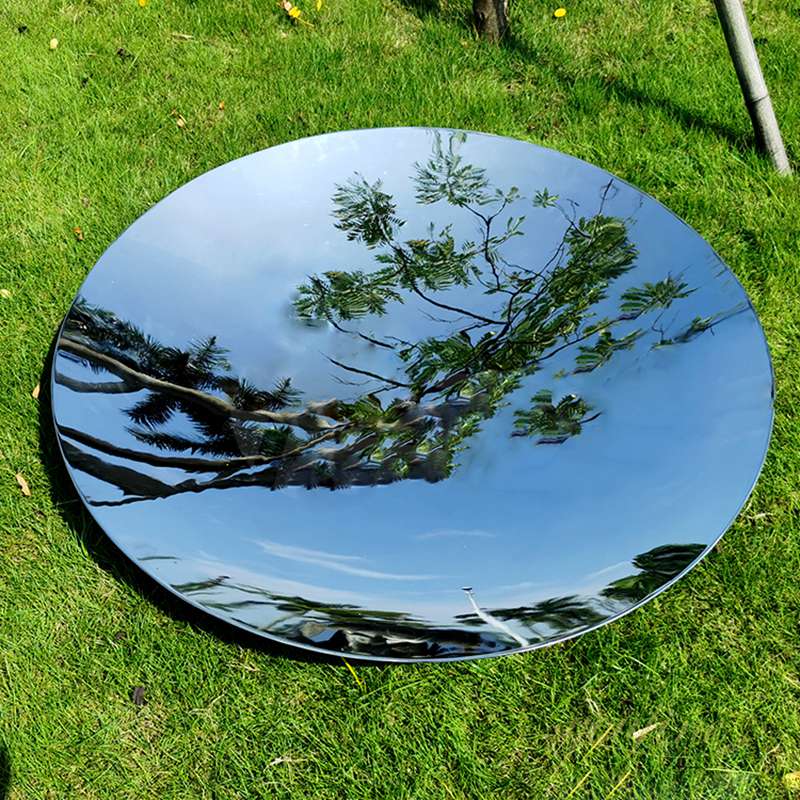 Disk Design Mirror Stainless Steel Sculpture for Lawn - Garden Metal Sculpture - 3