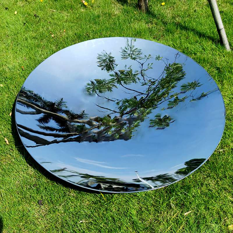 Disk Design Mirror Stainless Steel Sculpture for Lawn