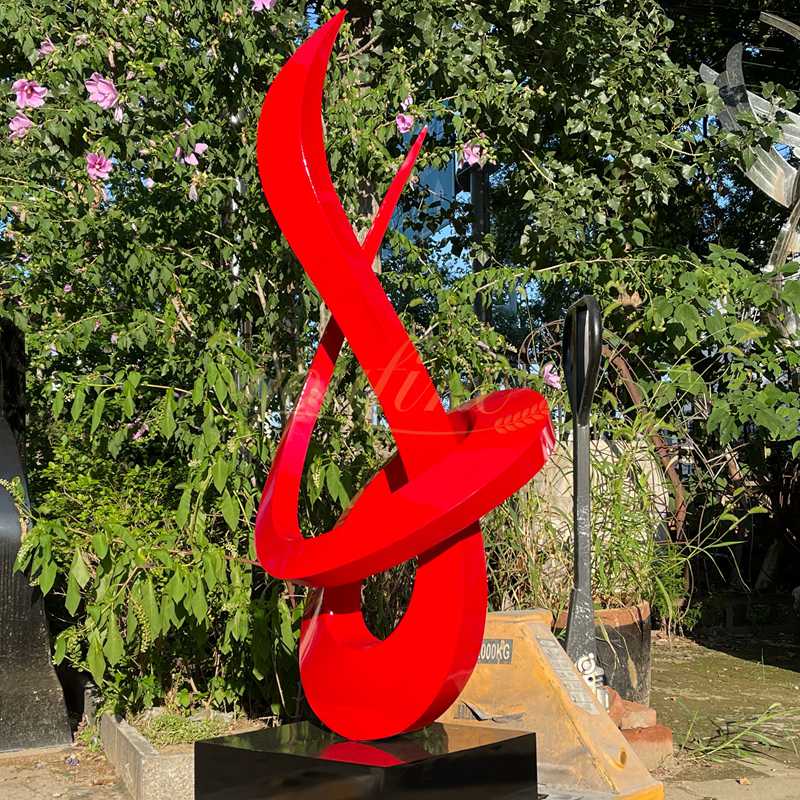 Large Mirror Polished Abstract Outdoor Modern Metal Sculpture for Sale CSS-14 - Center Square - 15