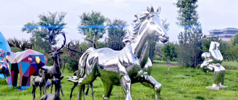 Majesty Modern Horse Statue Stainless Steel Decor Manufacturer