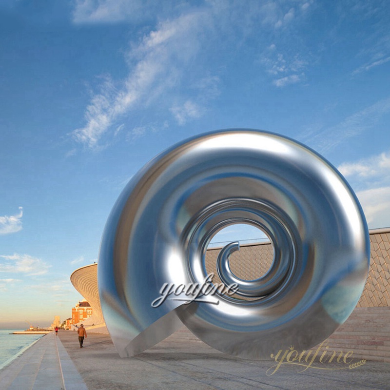 Modern Art Stainless Steel Circular Sculpture for Mall