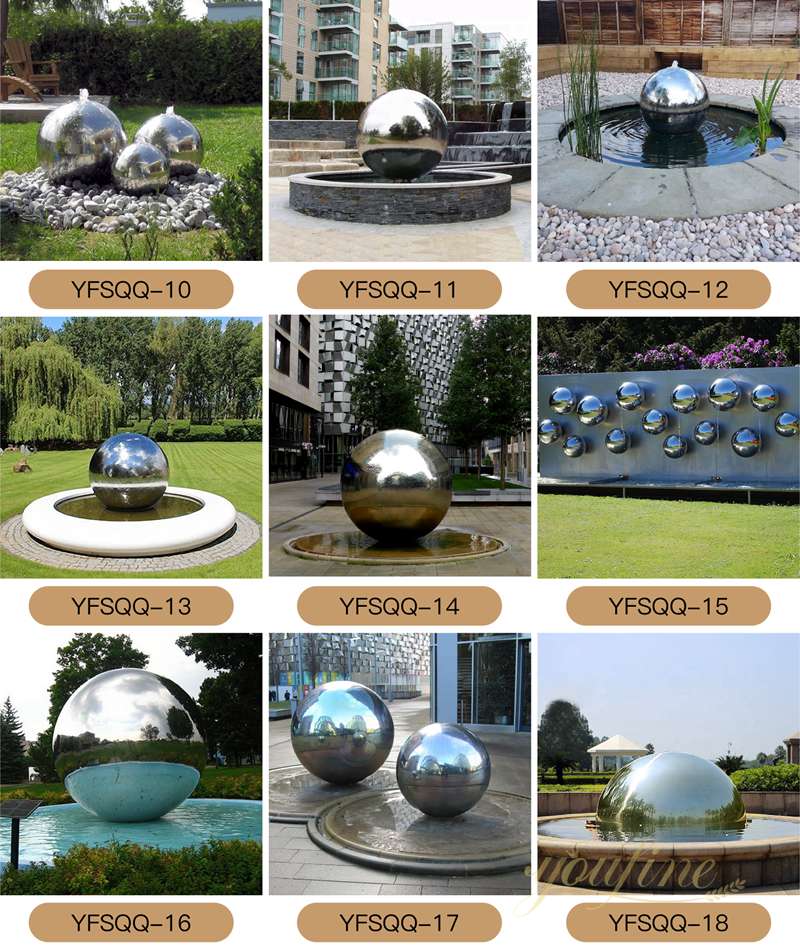 Modern Artistic Stainless Steel Sphere Sculpture for Sale