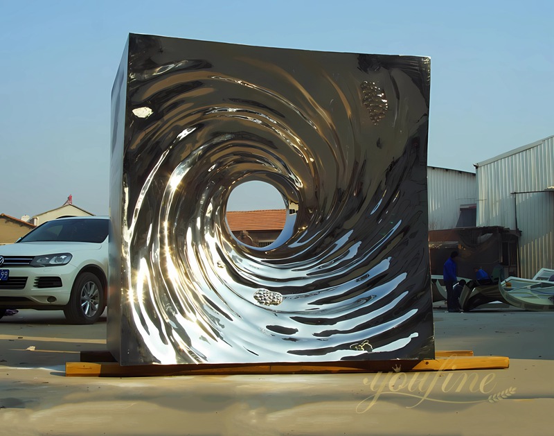 Stainless Steel Desire Whirlpool Modern Sculpture for Sale