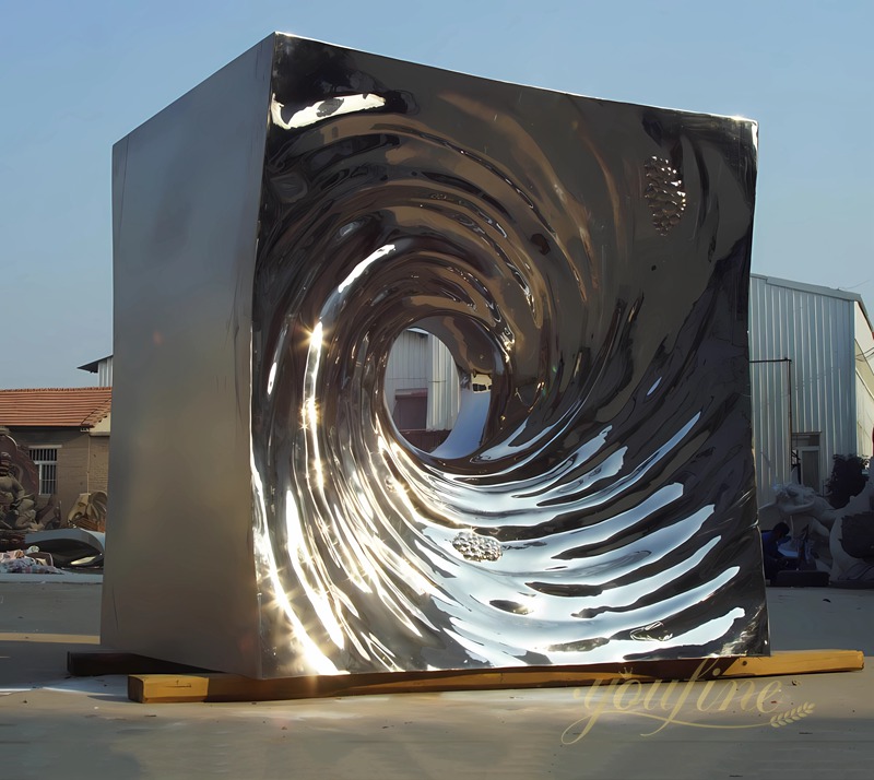 Stainless Steel Desire Whirlpool Modern Sculpture for Sale - Garden Metal Sculpture - 1