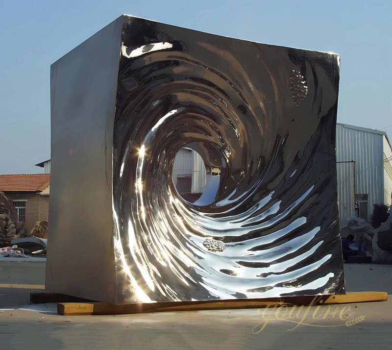 Stainless Steel Desire Whirlpool Modern Sculpture for Sale