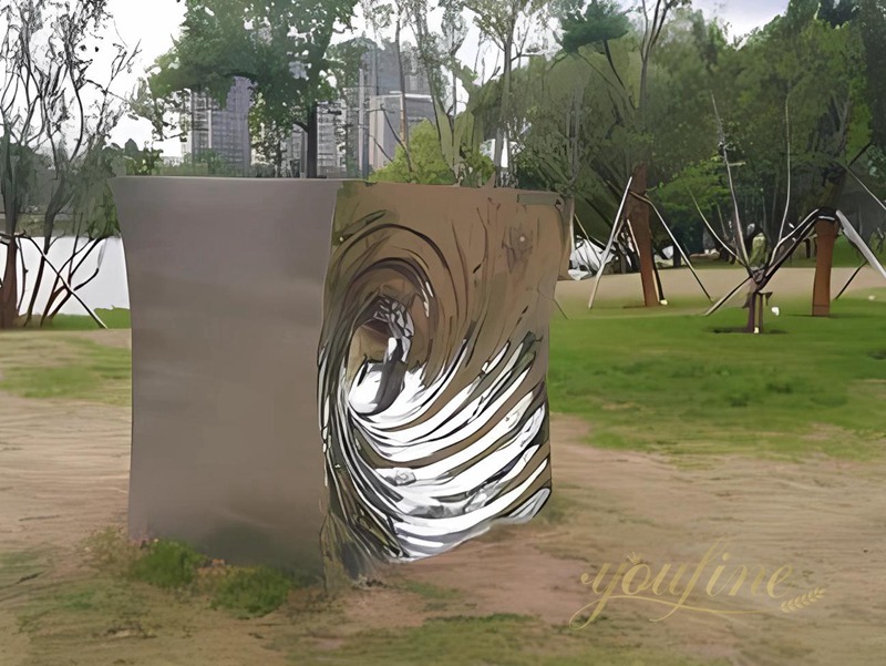Stainless Steel Desire Whirlpool Modern Sculpture for Sale - Garden Metal Sculpture - 12