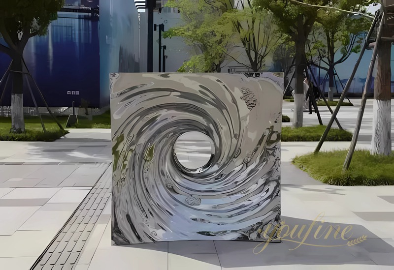 Stainless Steel Desire Whirlpool Modern Sculpture for Sale - Garden Metal Sculpture - 10