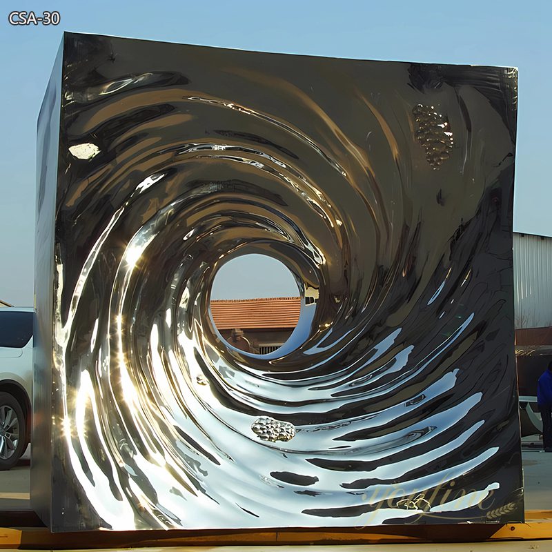 Stainless Steel Desire Whirlpool Modern Sculpture for Sale (4)