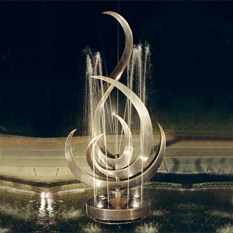 stainless steel water feature