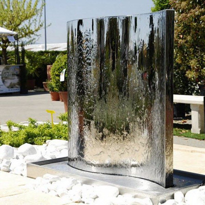 stainless steel water feature