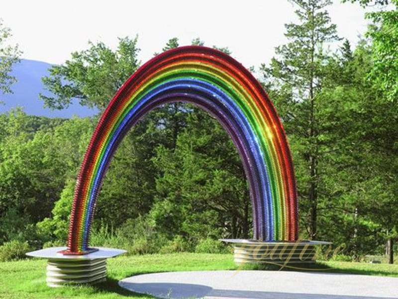 Large Outdoor Metal Rainbow Sculpture for Park CSA-41