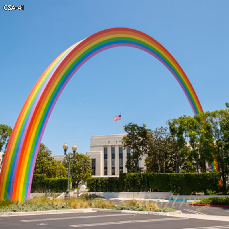 Large Outdoor Metal Rainbow Sculpture for Park CSA-41