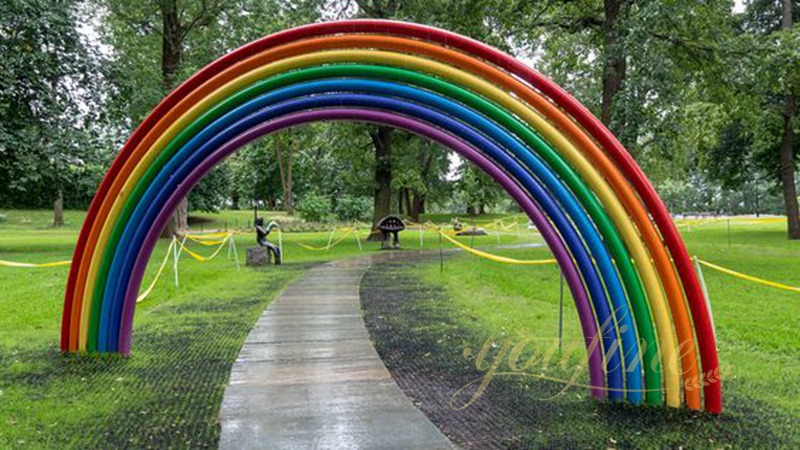 Large Outdoor Metal Rainbow Sculpture for Park CSA-41