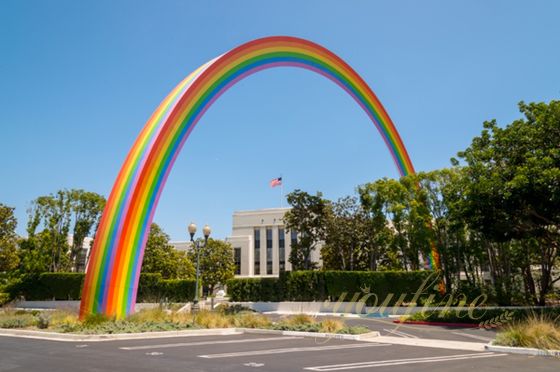 Large Outdoor Metal Rainbow Sculpture for Park CSA-41