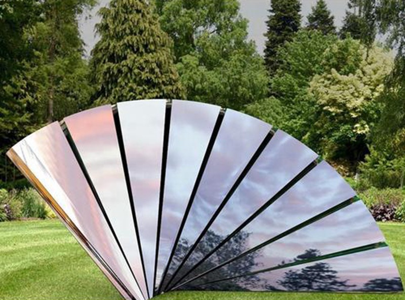 Mirror Polished Stainless Steel Fan Design for Outdoor