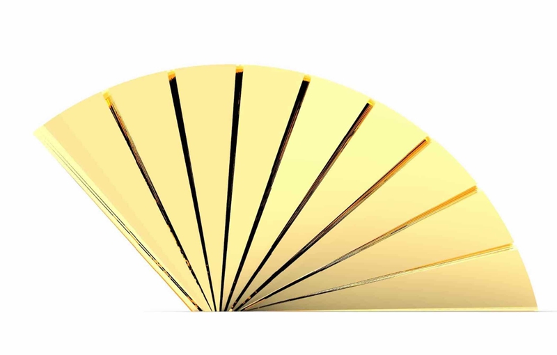 Mirror Polished Stainless Steel Fan Design for Outdoor