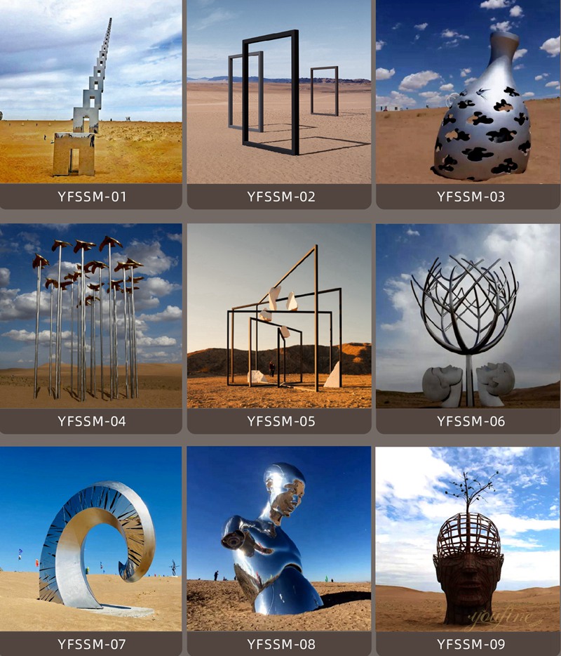 Modern Outdoor Stainless Steel Sculpture - Fine Art Fabrication