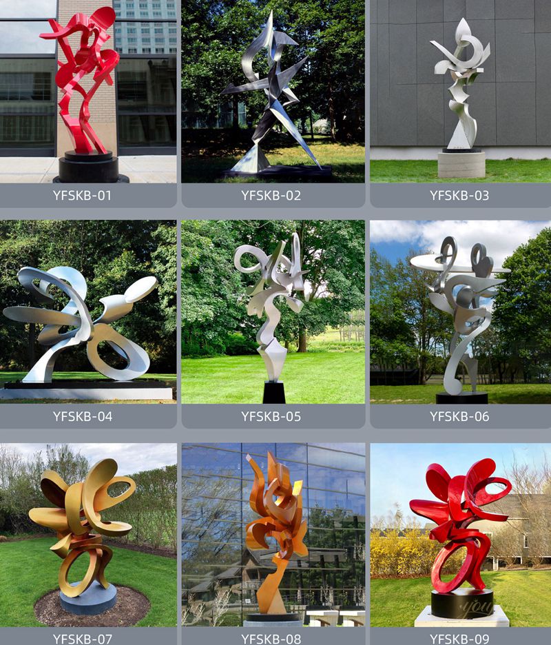 Modern Outdoor Stainless Steel Sculpture - Fine Art Fabrication