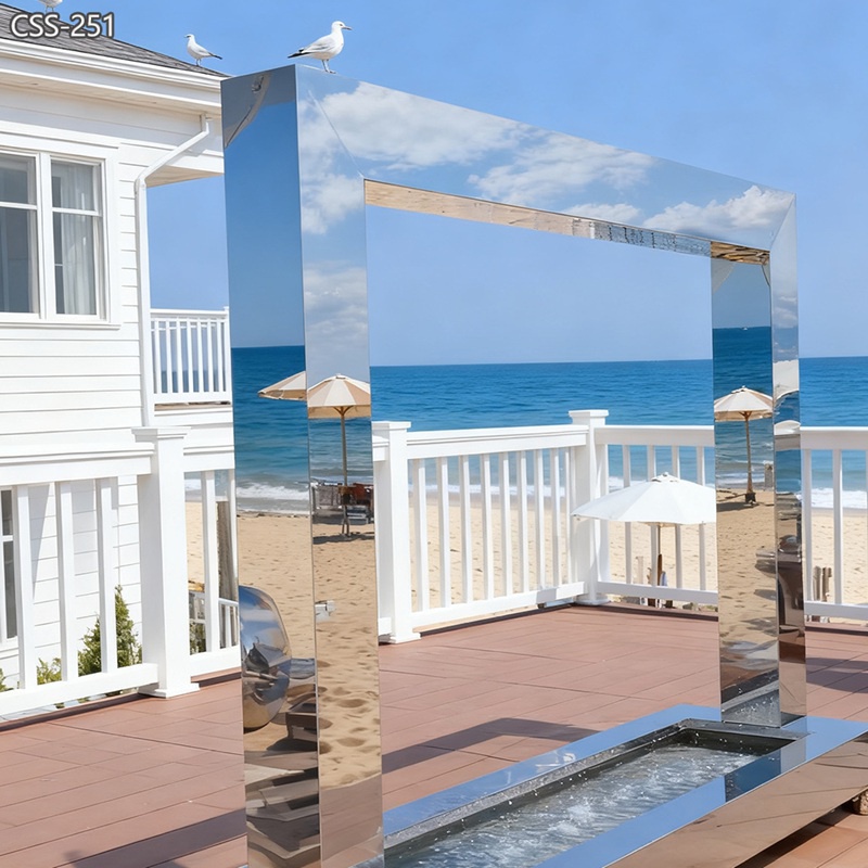 Modern Metal Water Fountains Outdoor Hotel Garden Decor for Sale CSS-251 - Abstract Water Sculpture - 7 metal stainless steel Water Fountains