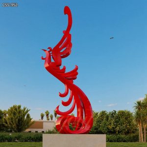 Stainless Steel Phoenix Bird Sculpture for Park