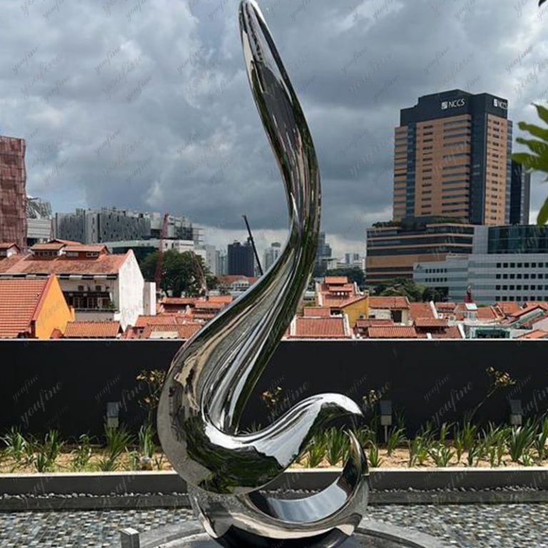 Customer feedback image showing a mirror stainless steel sculpture, image 12
