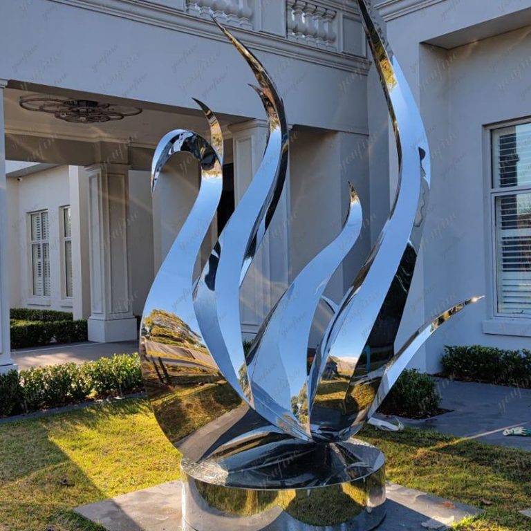 Customer feedback image showing a mirror stainless steel sculpture, image 6