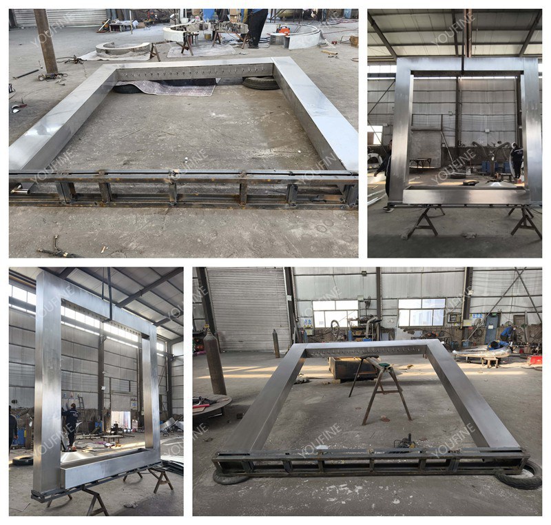 Modern Metal Water Fountains Outdoor Hotel Garden Decor for Sale CSS-251 - Abstract Water Sculpture - 3 metal stainless steel Water Fountains