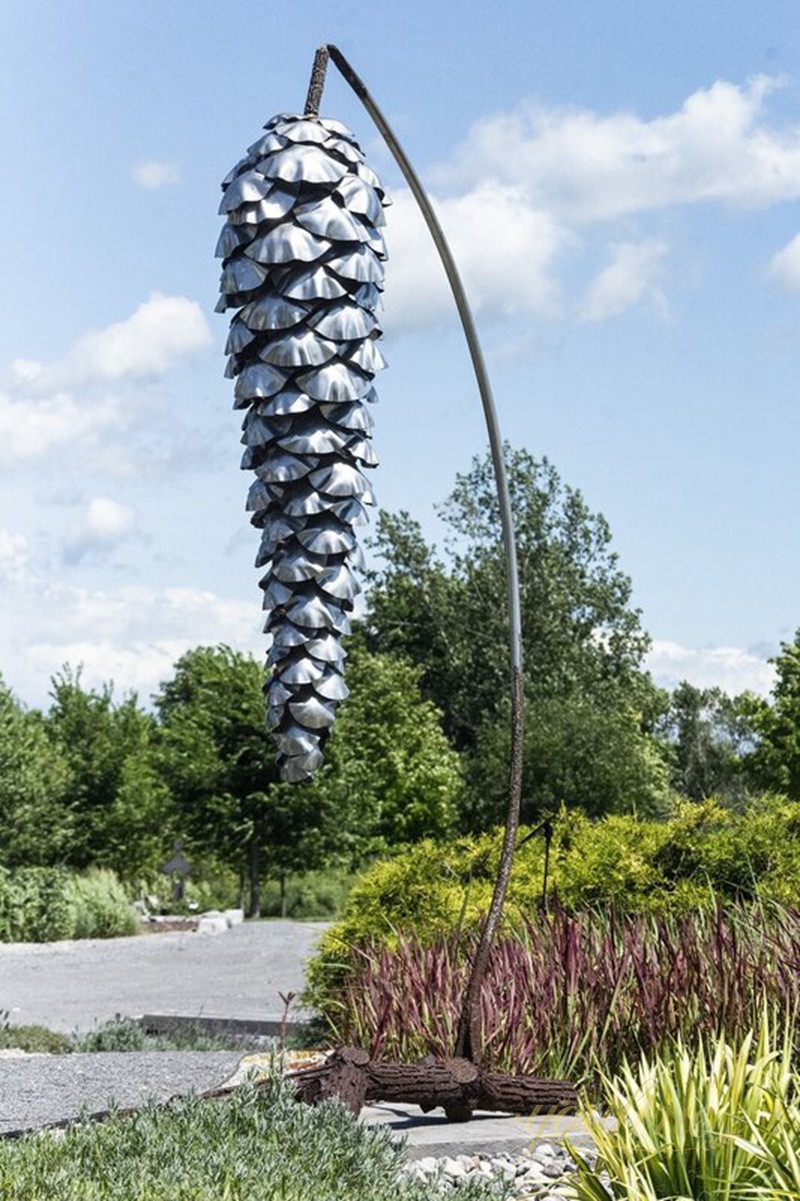 Large Forge Suspended Metal Pine Cones Garden Lawn Decor - Garden Metal Sculpture - 1