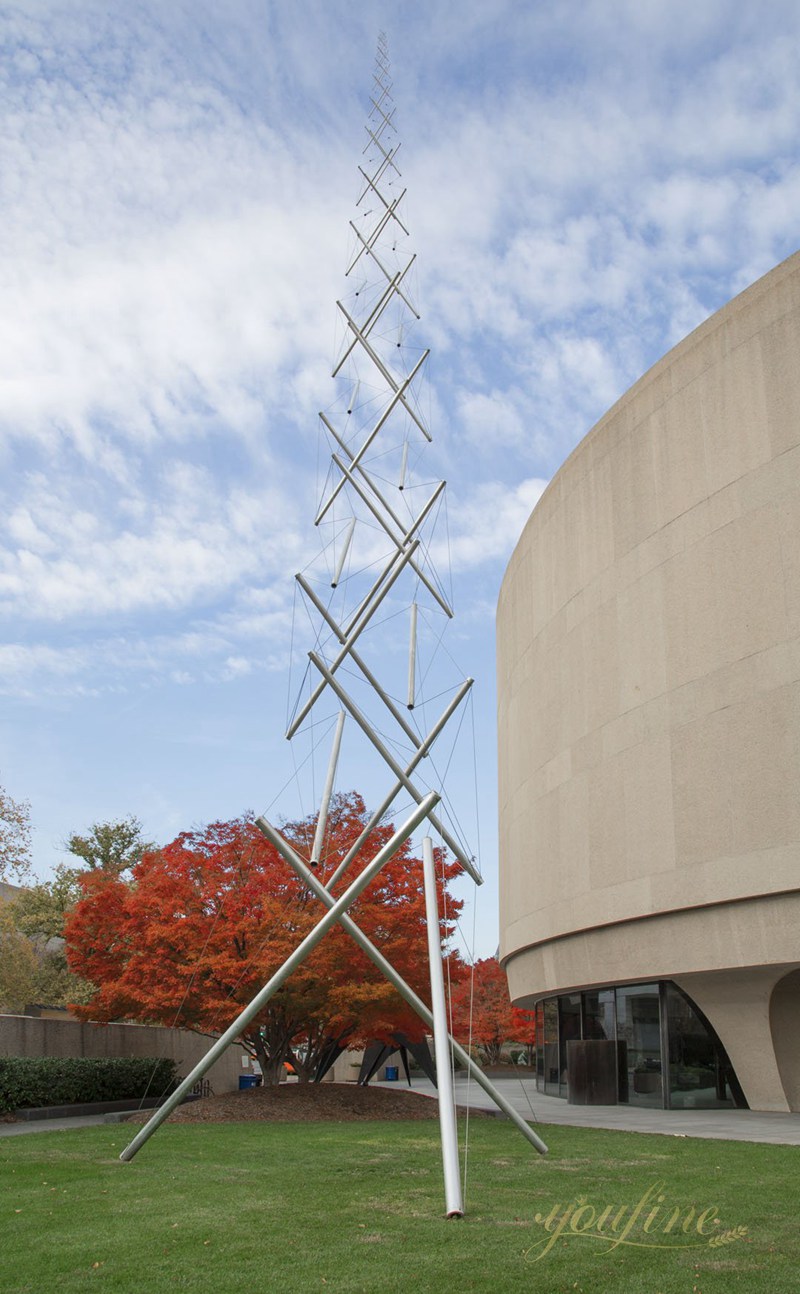 Large Public Metal Needle Tower Sculpture for Outdoor